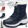 Boots Women Snow Flat Boots Ladies Platform Shoes Woman Fur Keep Warm Shoes For Women New Plus Size