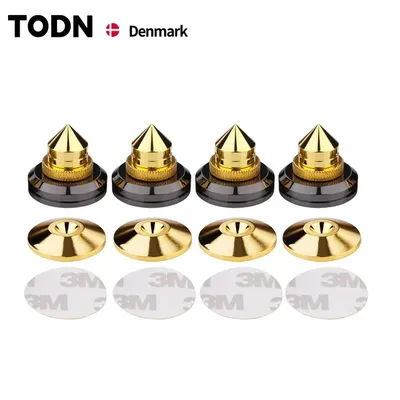 4 Sets Lautsprecherständer Füße Fußpolster Reines Kupfer Gold Lautsprecherbox Spikes Kegel Boden