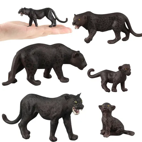Simulation Panther Figur Sammler Spielzeug Wildtier Action figuren Tier kognitive Spielzeuge