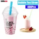 50-400Pcs Colorful &Black Large Drinking Straws Bubble Tea Straw MilkTea Smoothies Milkshake Party