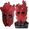 Anime Dorohedoro Schienbein Herz rote Maske Cosplay Kostüm beängstigend blutigen Latex Helm