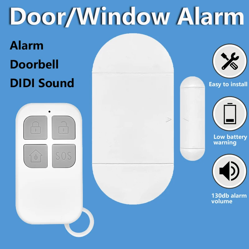 130db Tür Fenster Eingang Alarm drahtlose Fernbedienung Tür sensor Alarm Host Einbrecher Sicherheits alarmsystem Hauss chutz Kit Image
