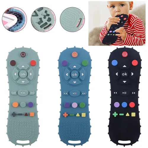 Neuheit Silikon Simulation TV Fernbedienung Form beruhigende Spielzeug Babynahrung Qualität Teaser