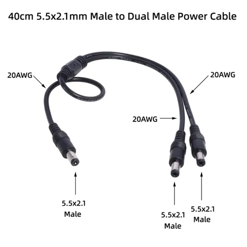 5 5mm * 2 1mm 1 Stecker auf 2 Stecker Stecker auf Stecker Stecker Gleichstrom-Splitter kabel