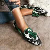 Große Größe 43, Markendesign, spitze Zehen-Loafer für Damen, modische Fransen, Leopardenmuster, gemischte Farben, flache Damenschuhe, lässige weiche Damenschuhe