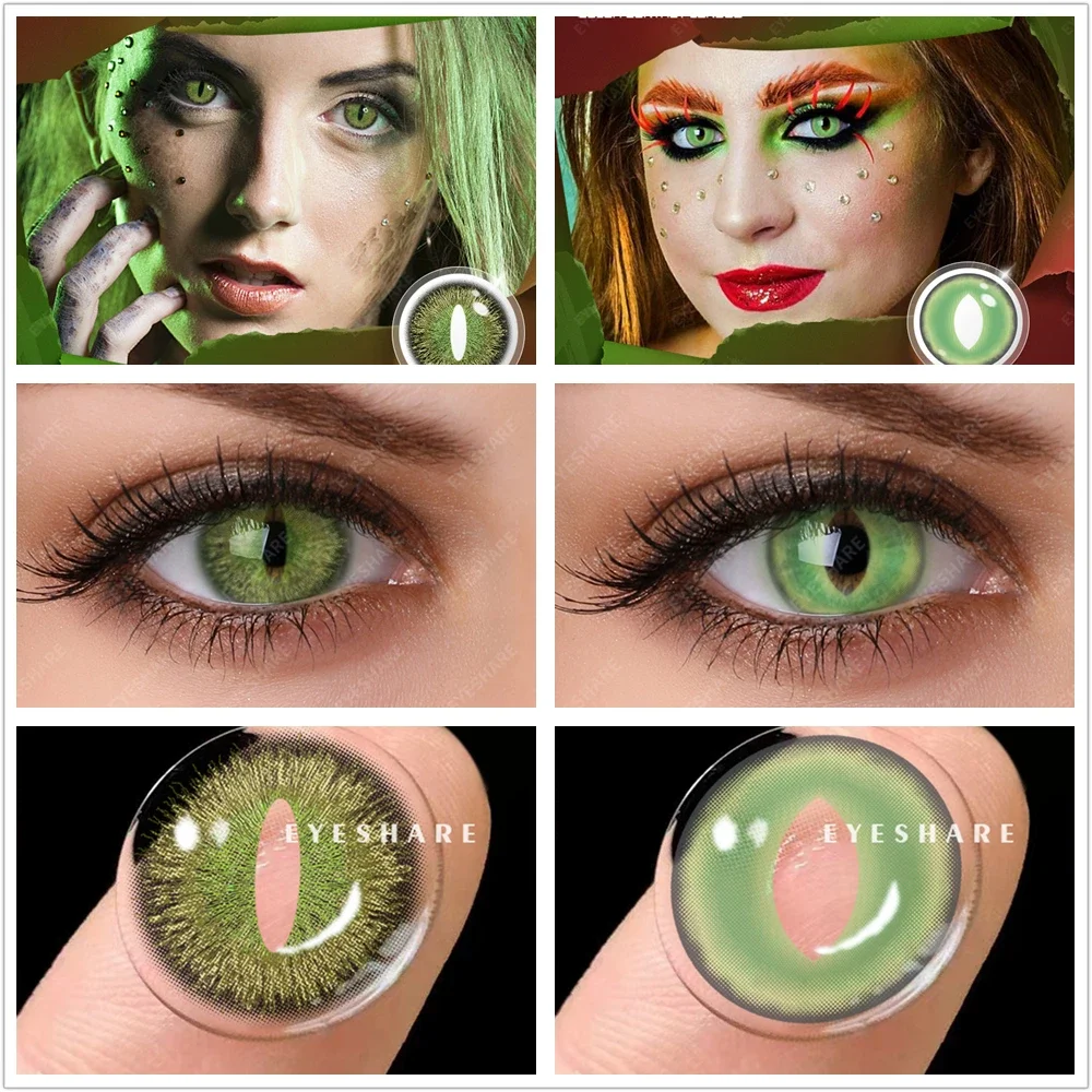 AMARA Grün Farbige Kontaktlinsen Cosplay Anime Make-Up Schönheit Kontaktlinsen für Augen/Party Club Kontaktlinsen Kostenloser Versand