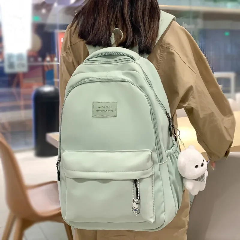 Neue Weibliche Mode Dame Hohe Kapazität Wasserdichte College Rucksack Trendy Frauen Laptop Schule Taschen Nette Mädchen Reise Buch Tasche Cool Image