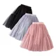 Kinder röcke für Mädchen Baumwoll spitze Tutu Falten rock schwarz rosa grau Kinder kleidung 4 6 8 10