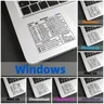 Windows PC Referenz Tastatur Short cut Aufkleber Kleber für MacBook Short cut PC Computer Referenz