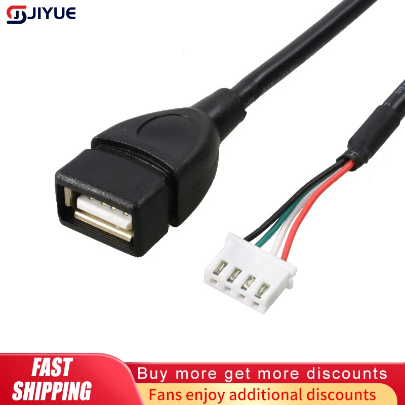 USB-Buchse, Datenkabel, PH2.0, 4P, 2,54 mm, Motherboard-Kabel, USB auf Dupont, 4-poliger Adapter, Verlängerungskabel, Touchscreen-Kabel Image