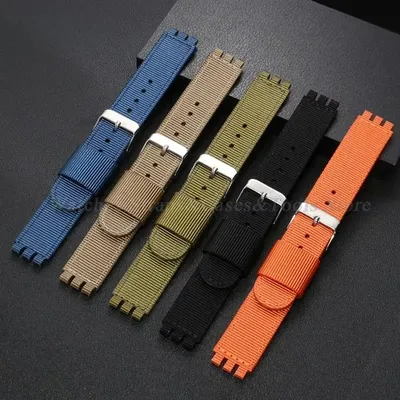 17mm 19mm 20mm Nylon Uhrenarmband für SWATCH Strap Uhrengürtel Sport Stoff Armband Armband Ersatz Image