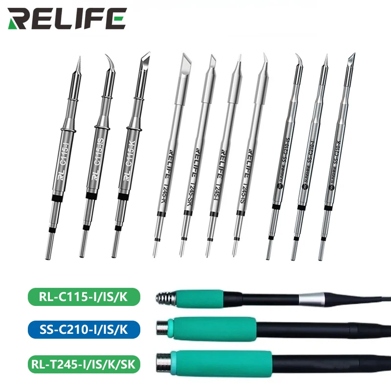 RELIFE Originalmarke C210 T245 C115 T12 Lötspitze für JBC Sugon Aifen Aixun GVM T115 T210 C245 Lötstationgriff Image