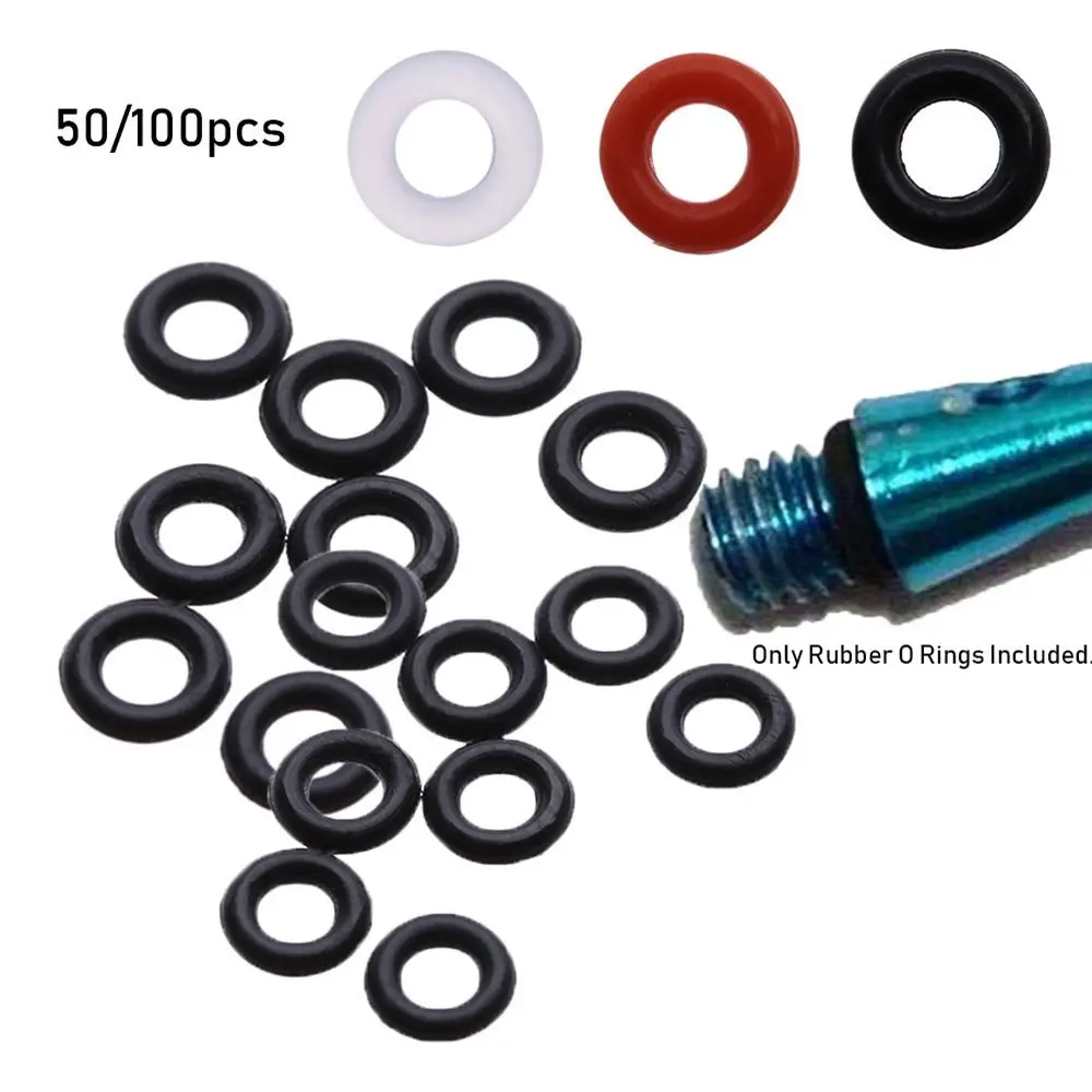 50/100 Stück/Set Jagd Gummi O Ring Darts Pfeilspitzen Breitkopf ersetzen Dichtung Griff Waschmaschine Ösen Stiele/Flüge Zubehör Image