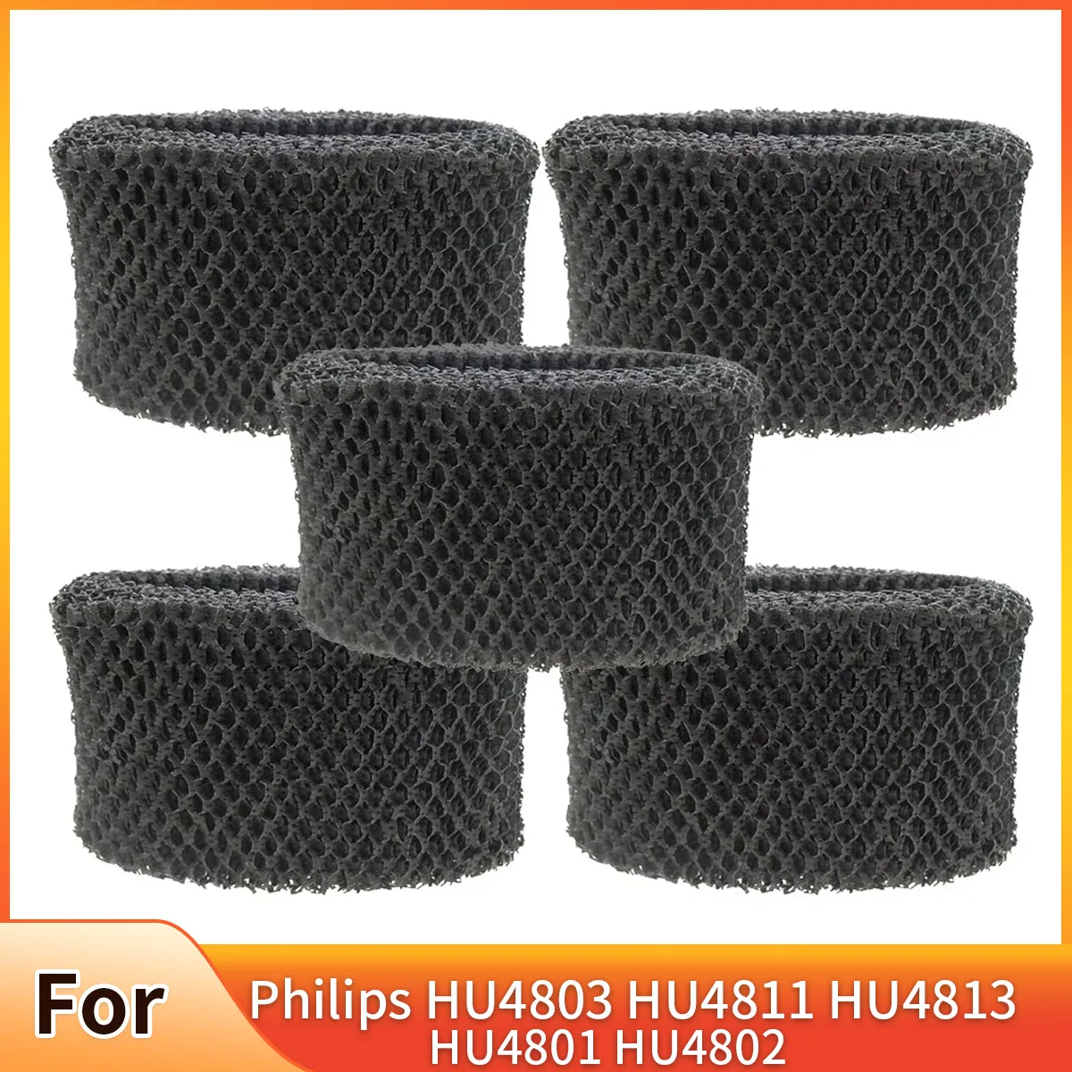 Schwarze Luftbefeuchterfilter adsorbieren Bakterien und Kalk für Philips HU4803 HU4811 HU4813 HU4801 HU4802 Luftbefeuchter Image