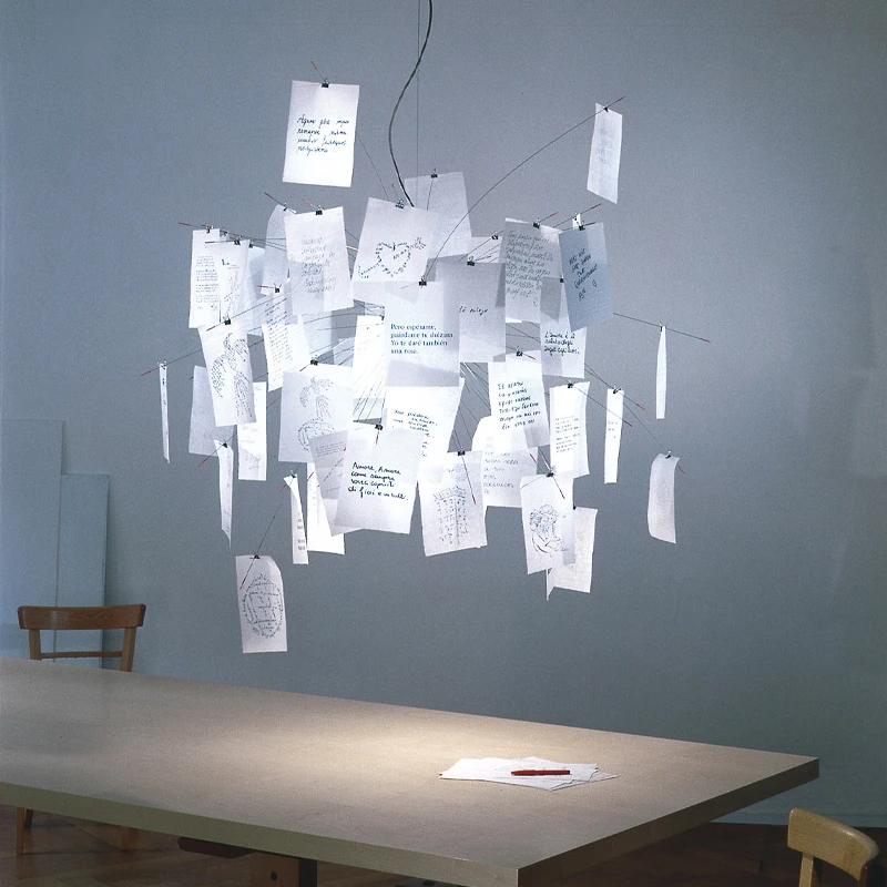 Ingo Maurer Zettel papier kronleuchter LED E27 Lampe replik designer Kronleuchter Für Wohnzimmer Esszimmer Hause DIY Kronleuchter