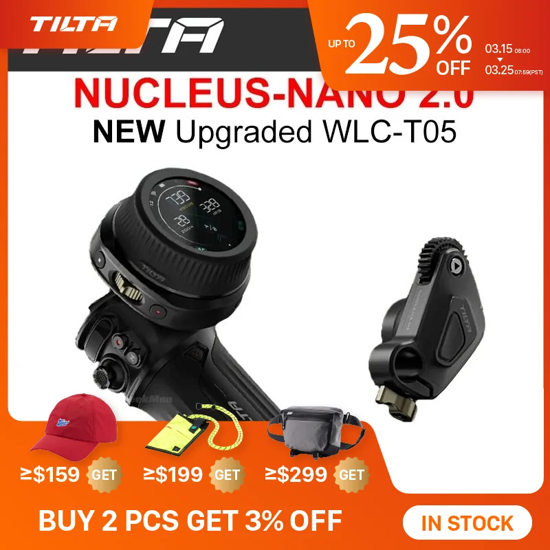TILTA Nucleus Nano II WLC-T05 Drahtloses Objektivsteuerungssystem Follow Focus für Gravity G2X und DJI Ronin-S Stabilisator Image