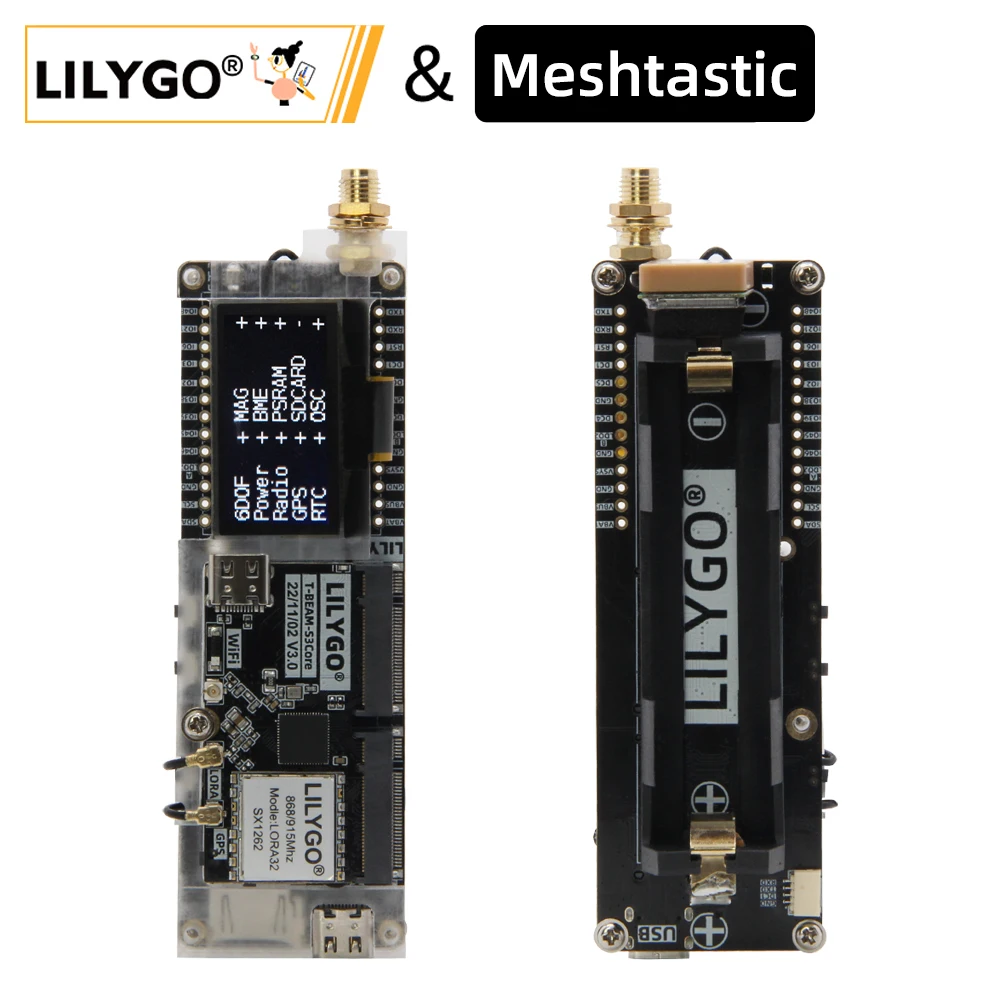 LILYGO® Meshtastic T-Beam SUPREME höchste ESP32-S3 Entwicklungs board SX1262 Lora Modul 433/868/915MHz GPS WLAN Bluetooth 1,3 Zoll oled Image