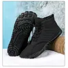 Männer Barfuß stiefel für Paar wasserdichte Schneeschuhe Outdoor-Wanders chuh warmes Fell Knöchel Freizeit schuhe rutsch fest große Größe 47