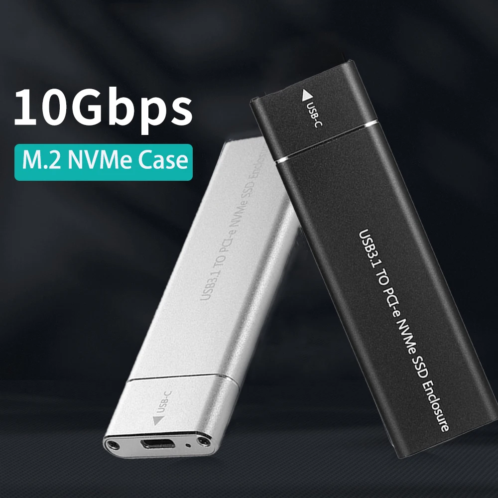 M2 SSD NVMe Gehäuse PCIE 10 Gbit/s USB 3.1 Gen2 Externes NVMe-Gehäuse USB C-Adapter Aluminiumbox für MAX 4 TB M2 SSD M Key 2280 Image