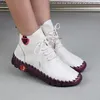 Stiefel Frauen Schuhe Leder Stiefeletten für Frauen Herbst Winter Komfortable Zipper Weibliche