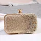 Frauen Diamant Abend tasche Glitzer aushöhlen Gold Strass Handtasche Damen Kette Kristall Hochzeits