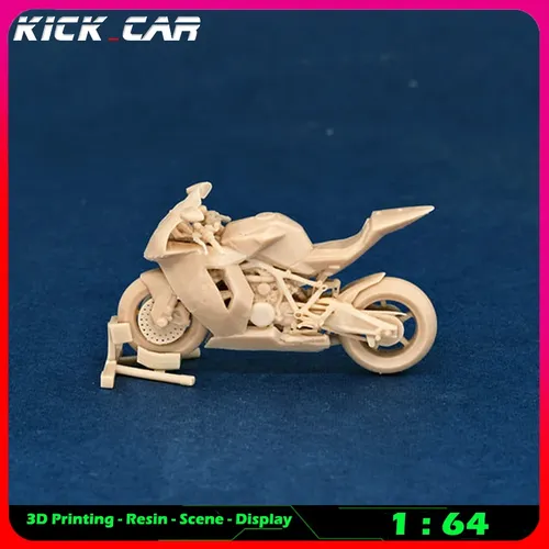 Kickcar Motorrad (ohne Jiffy Stand) ungefärbte Modell auto Harz Garage Szene Diorama Dekoration