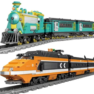 Technische Stadt Power Train High-tech Eisenbahn Track Bausteine U-bahn Fahrzeug Montieren Ziegel Spielzeug Geschenke Für Kinder Erwachsene Image