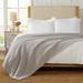 Market & Place Cotton Waffle Weave Striped Bed Blanket