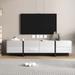 Modern High Gloss TV Stand for up to 80" TVs, Television Media Cabinets Entertainment Center for Living Room