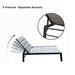 Outdoor Chaise Lounge Chair,Five-Position Adjustable Aluminum Recliner - N/A