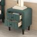 Wooden Nightstand with 2 Drawers,Fully Assembled Except Legs and Handles