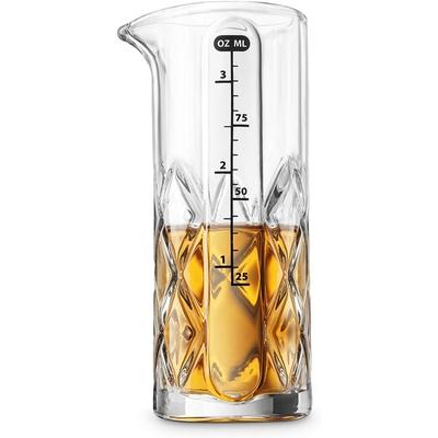 Final Touch Glass Yarai Measuring Jigger for Liquor - 3.4 Oz