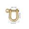 D-Ring Shackle, 4pcs Brass Pin Shackle U Type Key Fob Hook