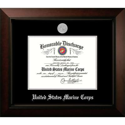 Patriot Frames Marine 8.5x11 Discharge Legacy Frame with Silver Medallion