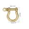 D-Ring Shackle, 4pcs Brass Pin Shackle U Type Key Fob Hook