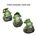 1pc Random 5 Inch Frogs Garden Statues Frogs Sitting On Stone Sculptures Garden Yard Frogs Landscaping Stone Ornaments Decoration