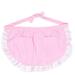 Cotton Waist Apron Lace Short Apron with Pockets for Maid Waitress Servant (Pink)