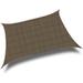 20 Ft. X 20 Ft. Square Sun Sail Shade. Durable Woven Outdoor Patio Fabric W/ Up To 90% UV Protection. 20X20 Foot. (Brown)
