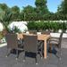 Amazonia Tranquil 7-Piece Teak Wood 100% FSC Patio Dining Set