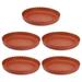 plant pots tray 5pcs Movable Plant Pot Tray Round Resin Flowerpot Cork Base Drip Tray Garden Balcony Tool for Succulent Flower Pot (2 or 3 Gallons Chocolate Color)