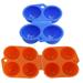 NUOLUX 2 Pcs 2+4 Grids Snap Lock Egg Box Holder Portable Safe Plastic Eggs Storage Container for Outdoor Picnic Self-driving Tour BBQ Fishing Camping (Random Colors)