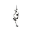 Sterling Silver Ice Skater Dancer Biellmann Spin Charm Pendant.