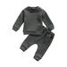 Sunisery Toddler Baby Boy Girl Warm Clothes Long Sleeve Sweatshirt Pullover Pants Tracksuit Outfits Sets
