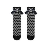 URMAGIC Baby Girl Socks Autumn/Winter Classic Heel Free Cotton Bow Girls Plaid Knee High Socks