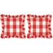 Frcolor Pillow Plaid Cover Cushion Pillowcase Covers Throw Christmas Case Covers Pillow Gingham Rustic Xmas Burlap Checker