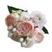 AZZAKVG Artificial Flower White Rose Artificial Flower Peonies Artificial Flower 5 Bundles Artificial Peony Flowers Rose Home Party Wedding Decorative Fake Roses Bouquet