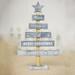 NRUDPQV Christmas Trees Christmas Decoration Wooden Table Top Decorations with Star Wish Words Desk Trees Office Bedroom Party Ornaments Gifts Tabletop Desk Room Home Decor Gray