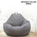 Willstar Classic Bean Bag Sofa Cover Lazy Lounger Bean Bag Storage Chair Cover without Filling Solid Color Simple Design Outdoor and Indoor for Adults Kids Home Living Room Dark gray 80*90CM