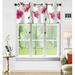 Sapphire Home 1PC Grommet Floral Valance Decorative Hot Pink Floral Print Soft Light Filtering Room Darkening Thermal Foam Back Lined Window Valance Decoration Grommet Valance Hot Pink