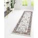 Rugs.com Eco Traditional Collection Rug â€“ 8 Ft Runner Ivory Medium Rug Perfect For Hallways Entryways